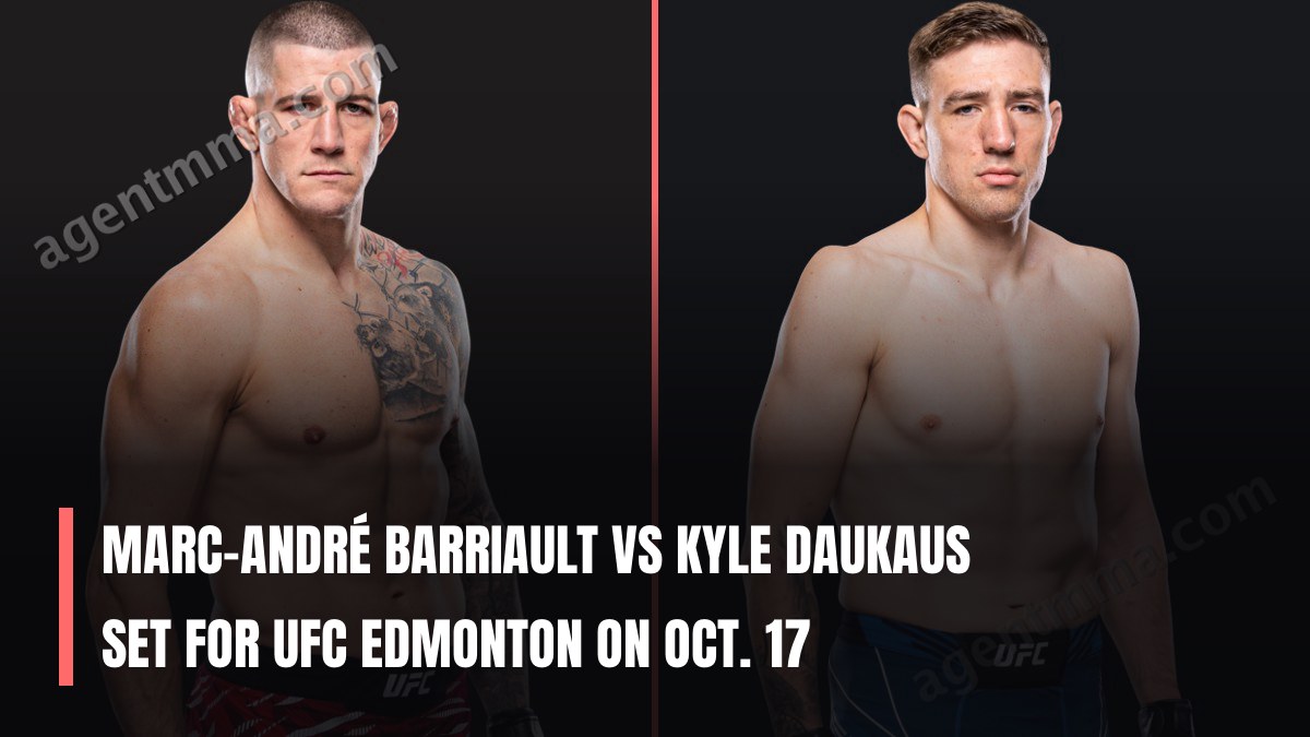 Marc-André Barriault enfrenta Kyle Daukaus no UFC Edmonton em 17 de outubro