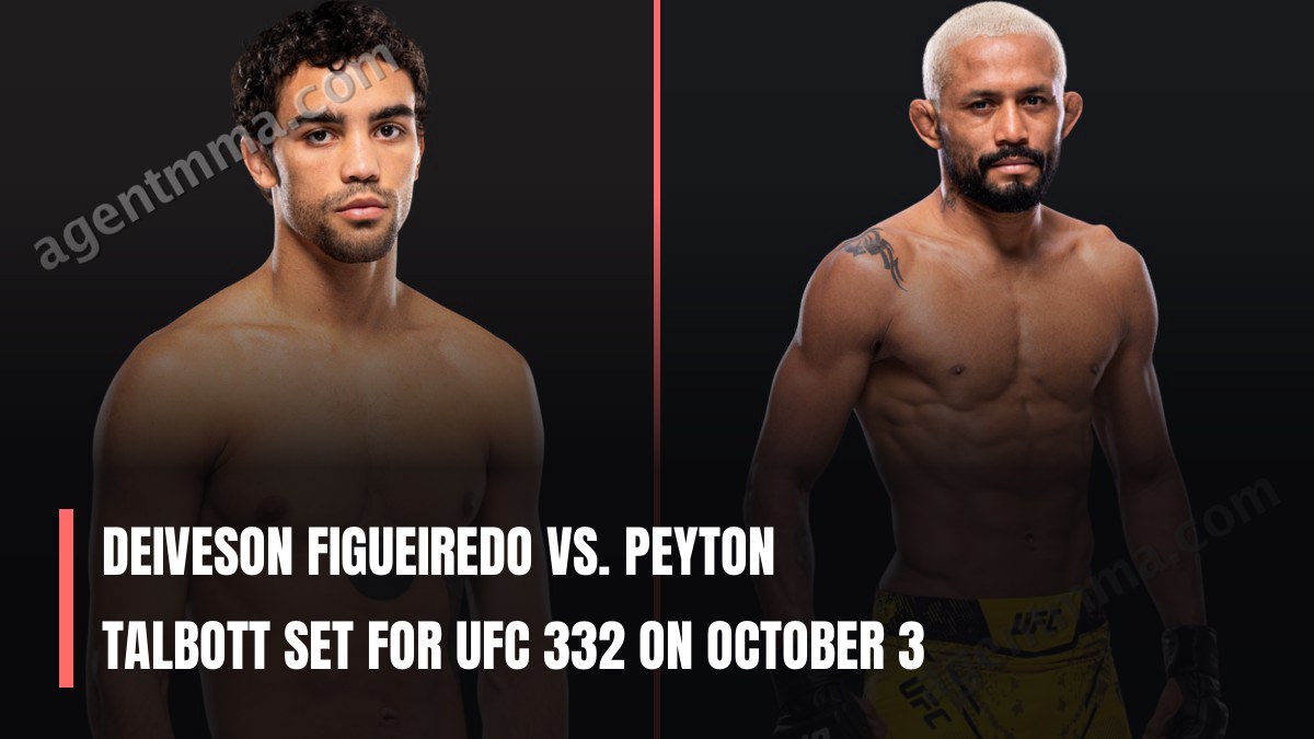 Deiveson Figueiredo enfrenta Peyton Talbott no UFC 332 em 3 de outubro
