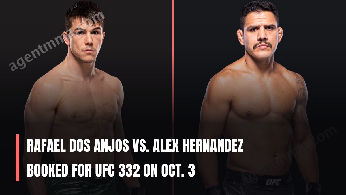 Rafael dos Anjos vs. Alex Hernandez booked for UFC 332 on Oct. 3