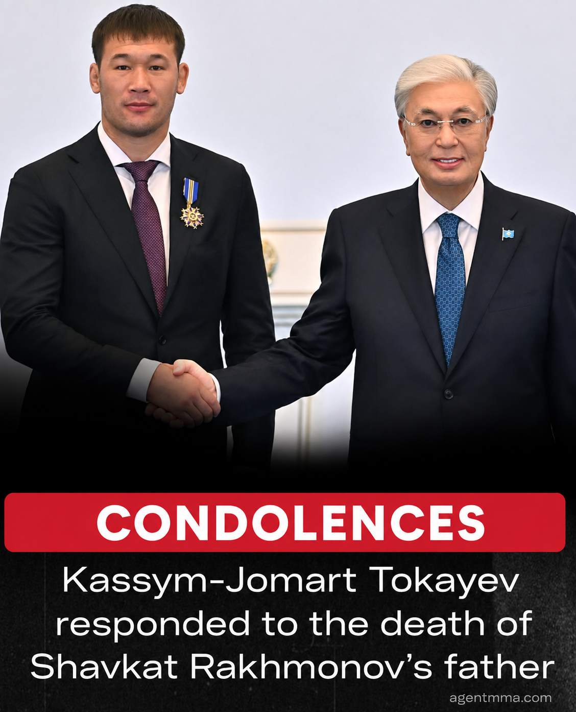 Presidente do Cazaquistão envia condolências a Shavkat Rakhmonov