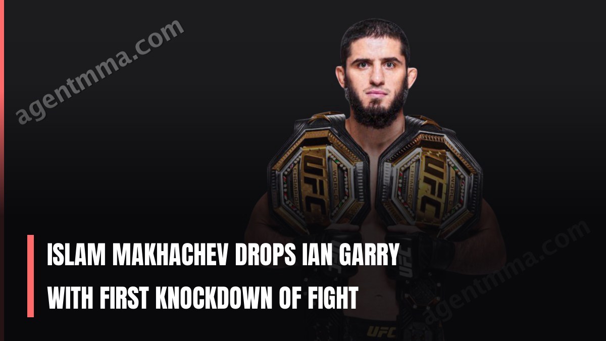 Islam Makhachev derruba Ian Garry com primeiro nocaute da luta