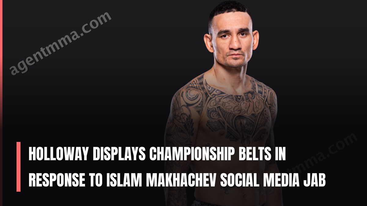 Holloway displays championship belts in response to Islam Makhachev social media jab