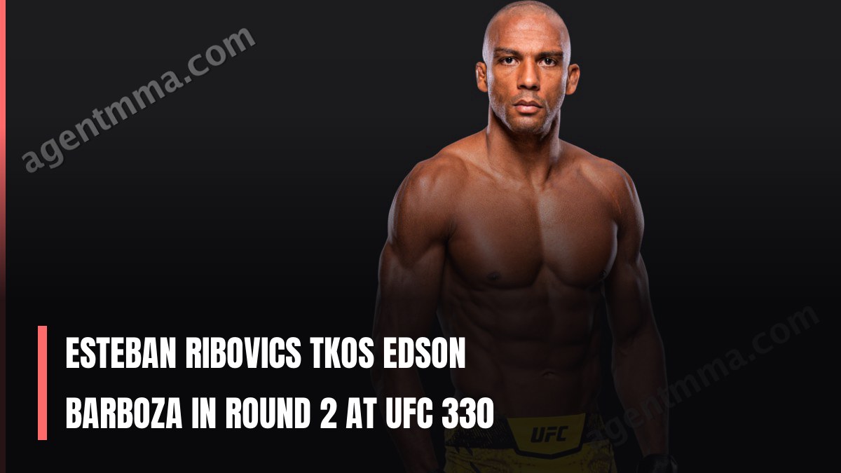 Эстебан Рибович нокаутирует Эдсона Барбозу во втором раунде на UFC 330