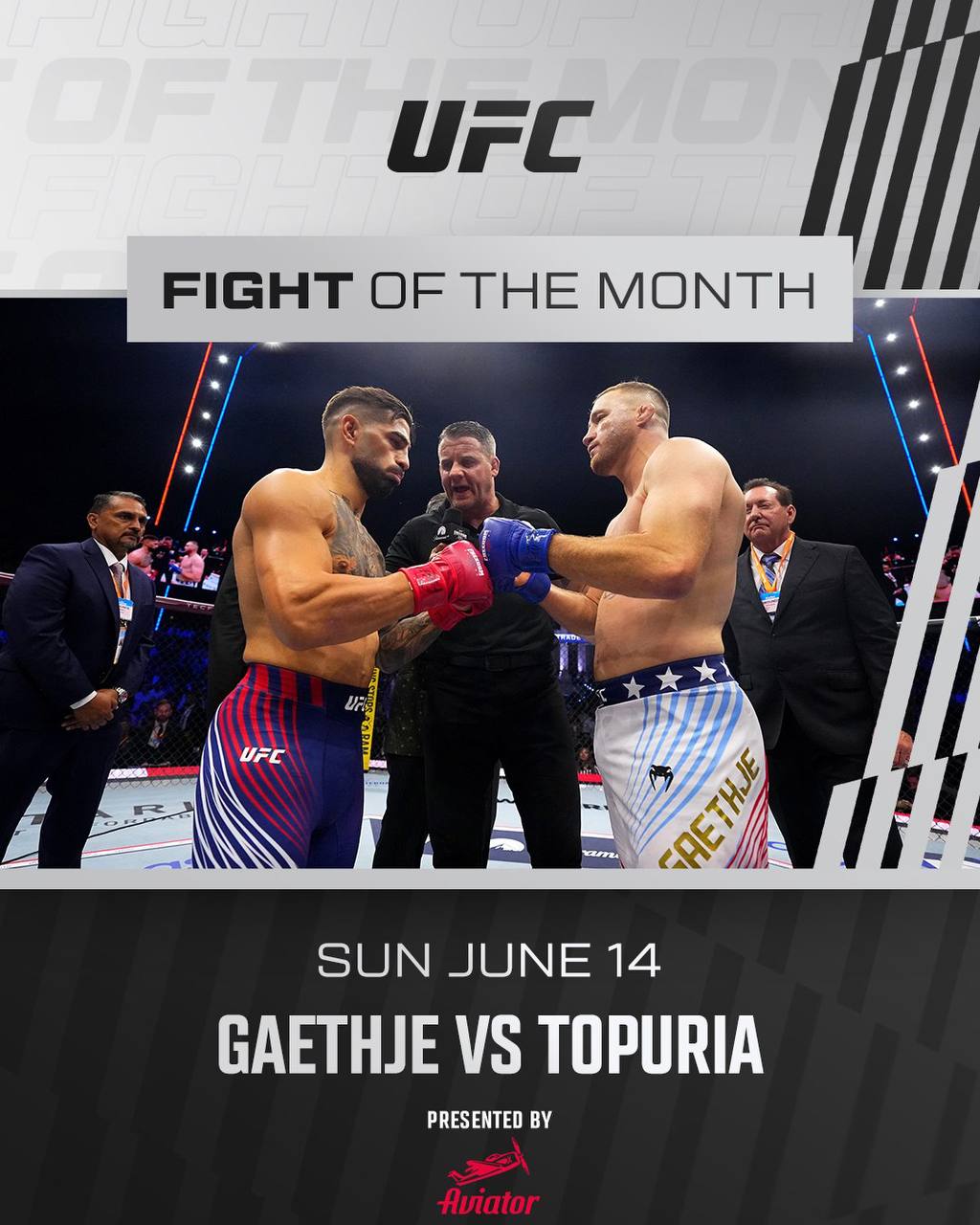 Топурия против Гэйджи названы боем месяца UFC