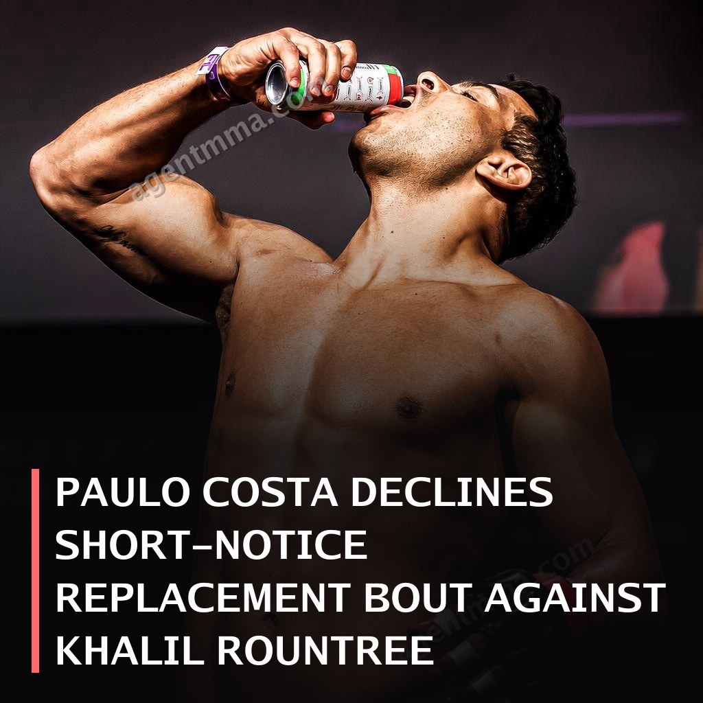 Paulo Costa declines short-notice replacement bout against Khalil Rountree