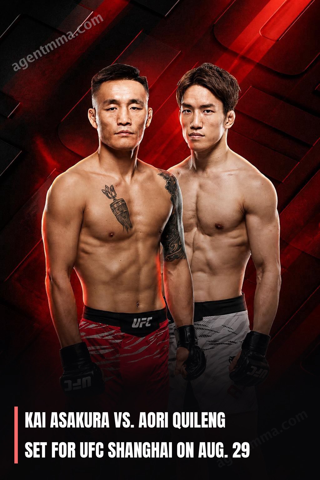 Kai Asakura vs. Aori Quileng confirmados para UFC Shanghai el 29 de agosto
