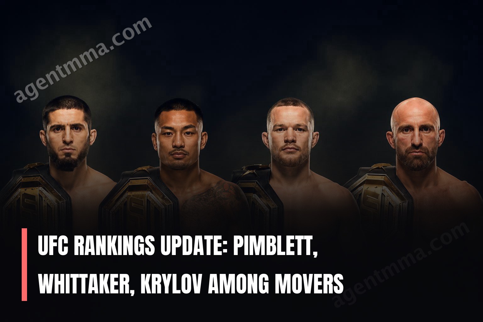 UFC Rankings Update: Pimblett, Whittaker, Krylov Among Movers