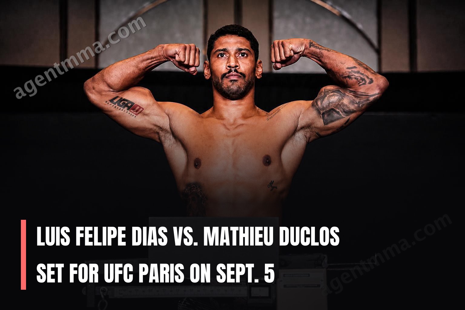 Luis Felipe Dias vs. Mathieu Duclos Set for UFC Paris on Sept. 5