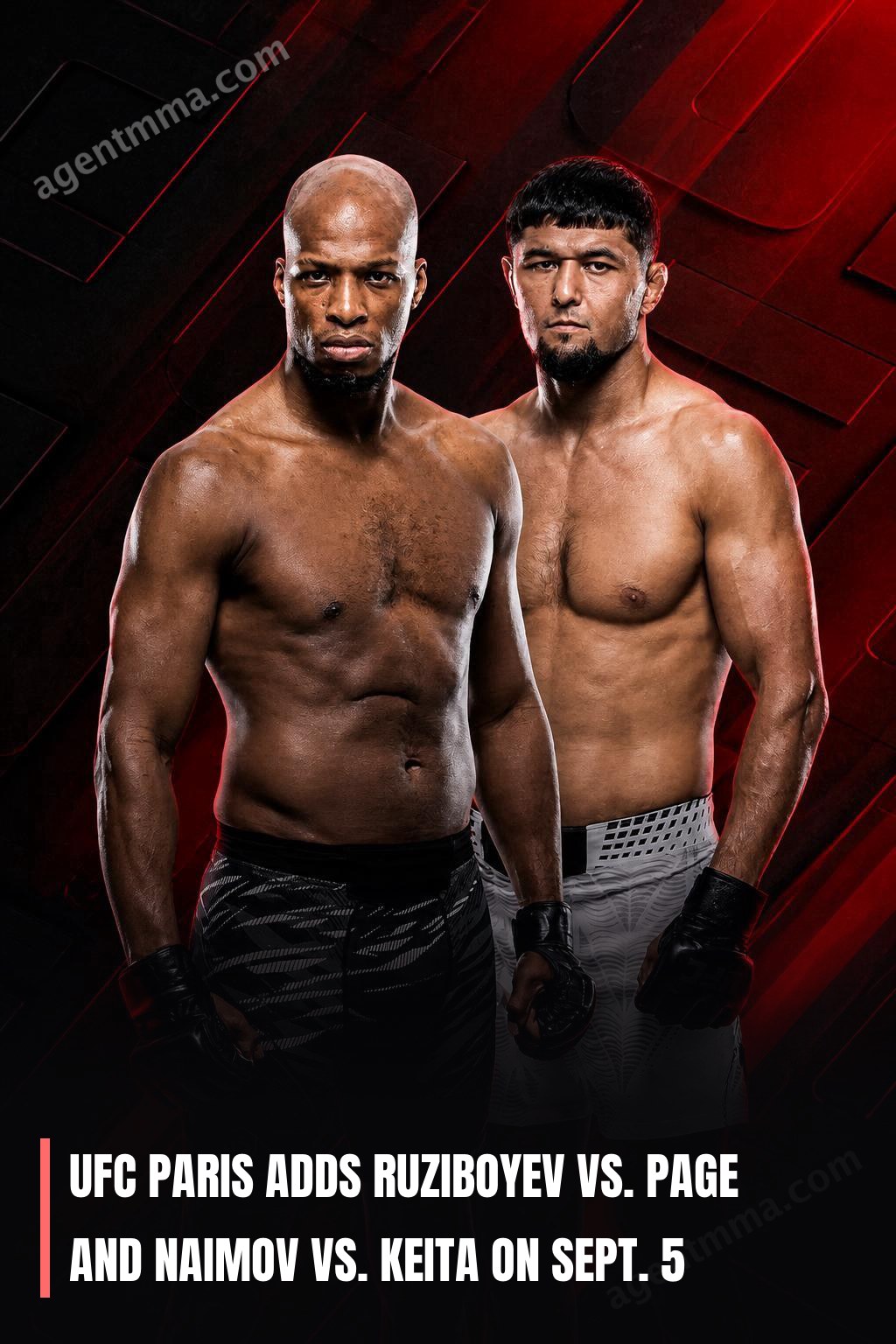 UFC Paris Nursulton Ruziboyev пен Мичаел Падже арасындағы ринг ұлғайды, сонымен қатар Naimov пен Keita құрылымы сәуірінде 5-інде