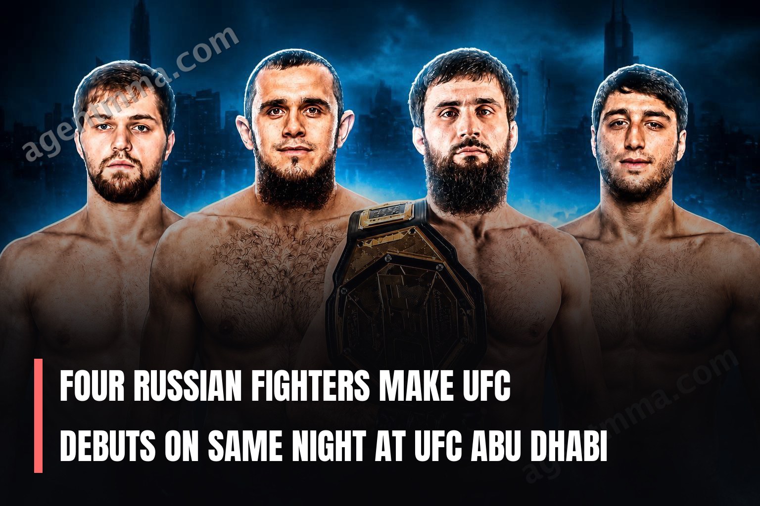 Четыре российских бойца дебютируют в UFC в один вечер на UFC Abu Dhabi