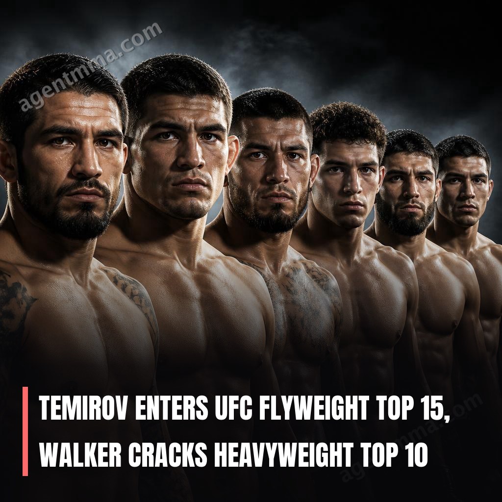 Temirov enters UFC flyweight top 15, Walker cracks heavyweight top 10