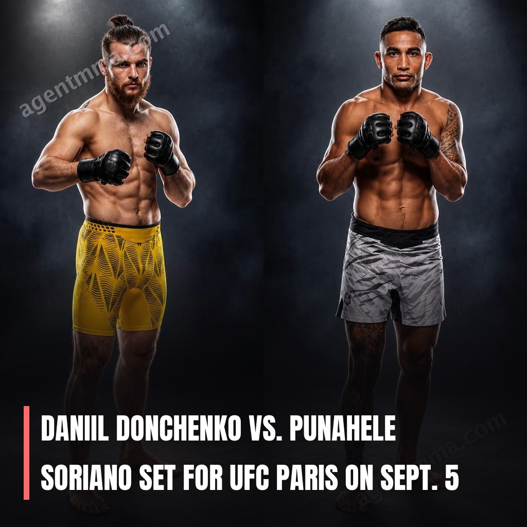 Daniil Donchenko vs. Punahele Soriano Set for UFC Paris on Sept. 5