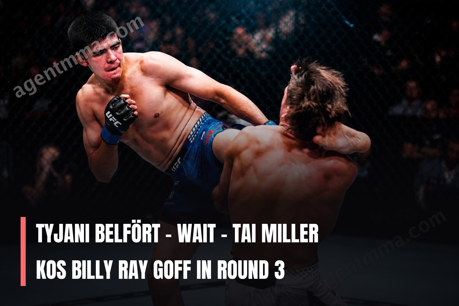 Tyjani Belfört — espera — Tai Miller noquea a Billy Ray Goff en la Ronda 3