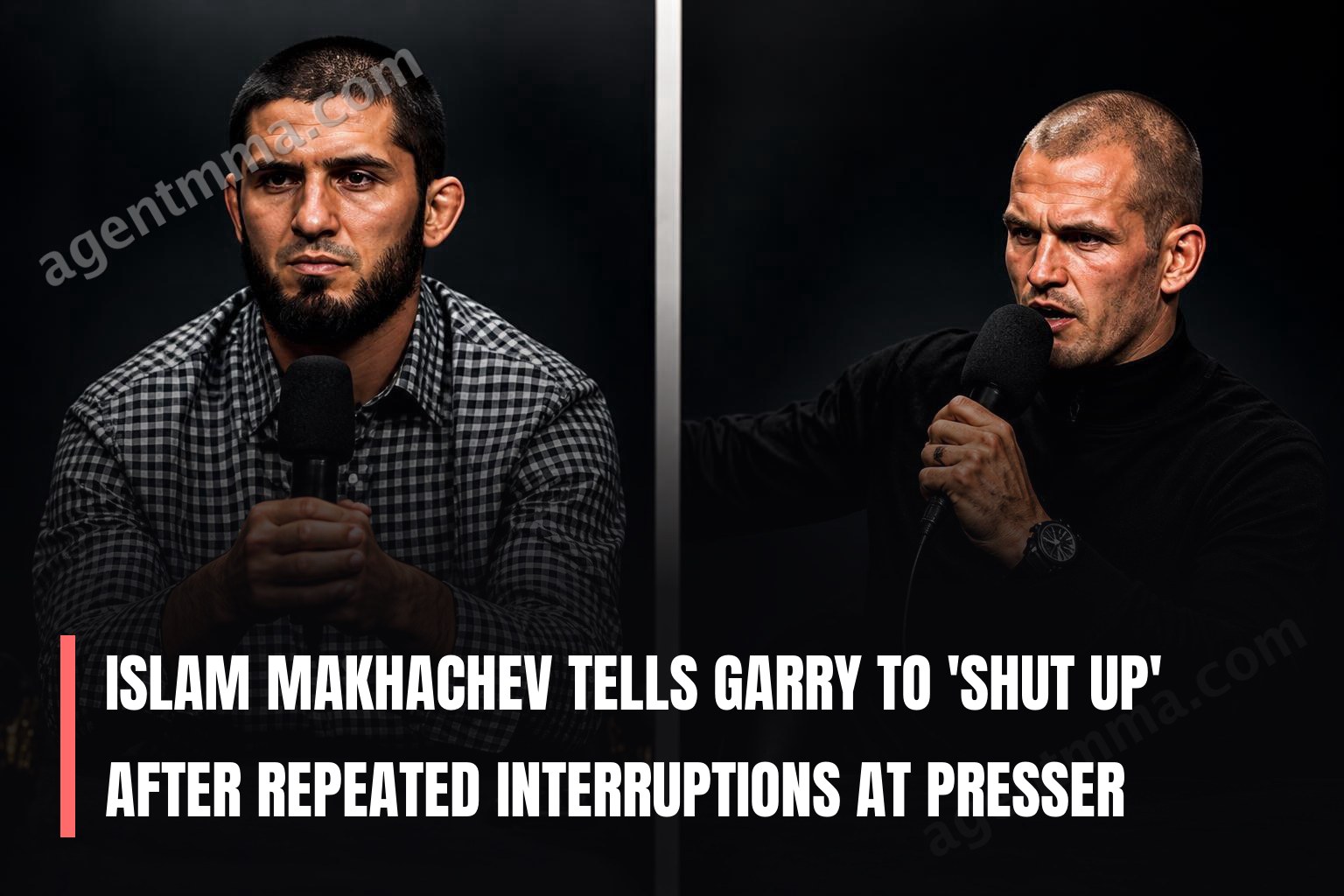 Islam Makhachev tells Garry to 'shut up' after repeated interruptions at presser