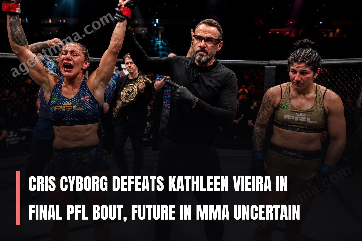 Cris Cyborg Derrota a Kathleen Vieira en su Última Pelea en PFL, Futuro Incierto en MMA