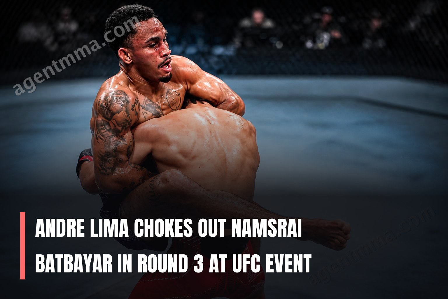 Andre Lima Chokes Out Namsrai Batbayar in Round 3 at UFC Event