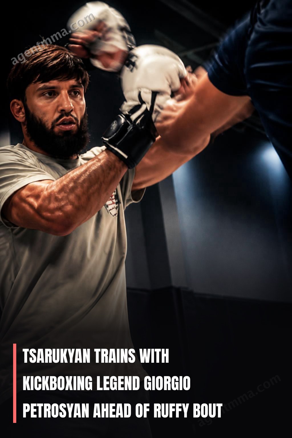 Tsarukyan s'entraîne avec la légende du kickboxing Giorgio Petrosyan avant son combat contre Ruffy