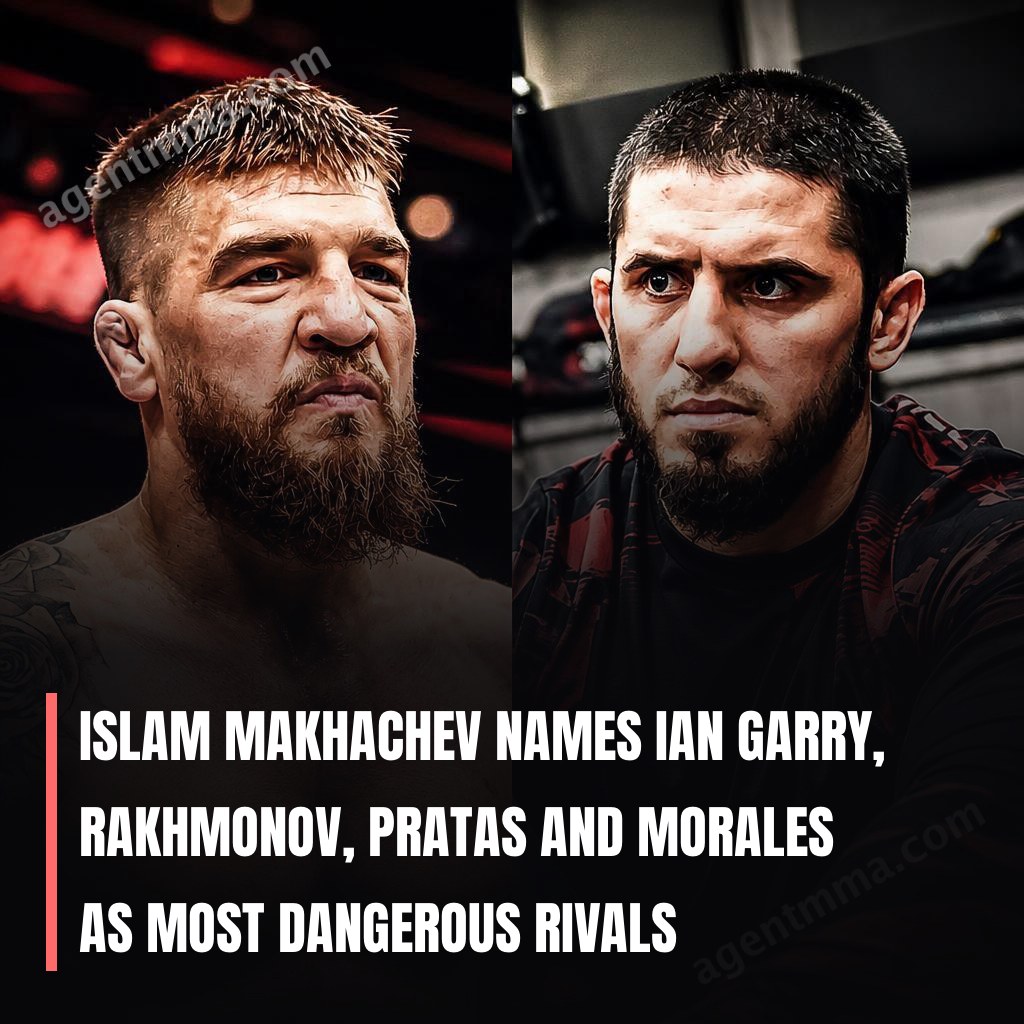 Islam Makhachev Names Ian Garry, Rakhmonov, Pratas and Morales as Most Dangerous Rivals