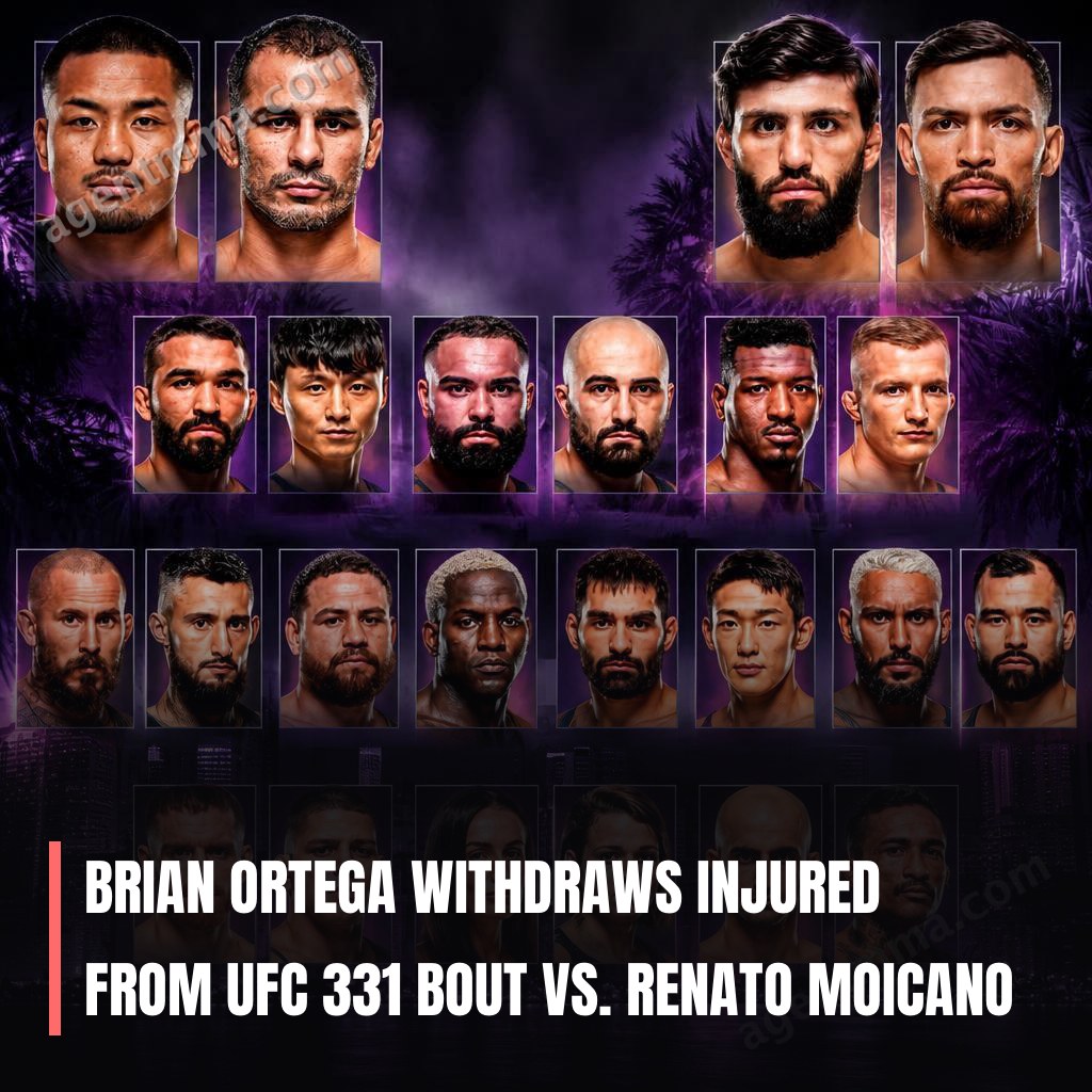 Brian Ortega se retira lesionado de su combate contra Renato Moicano en UFC 331