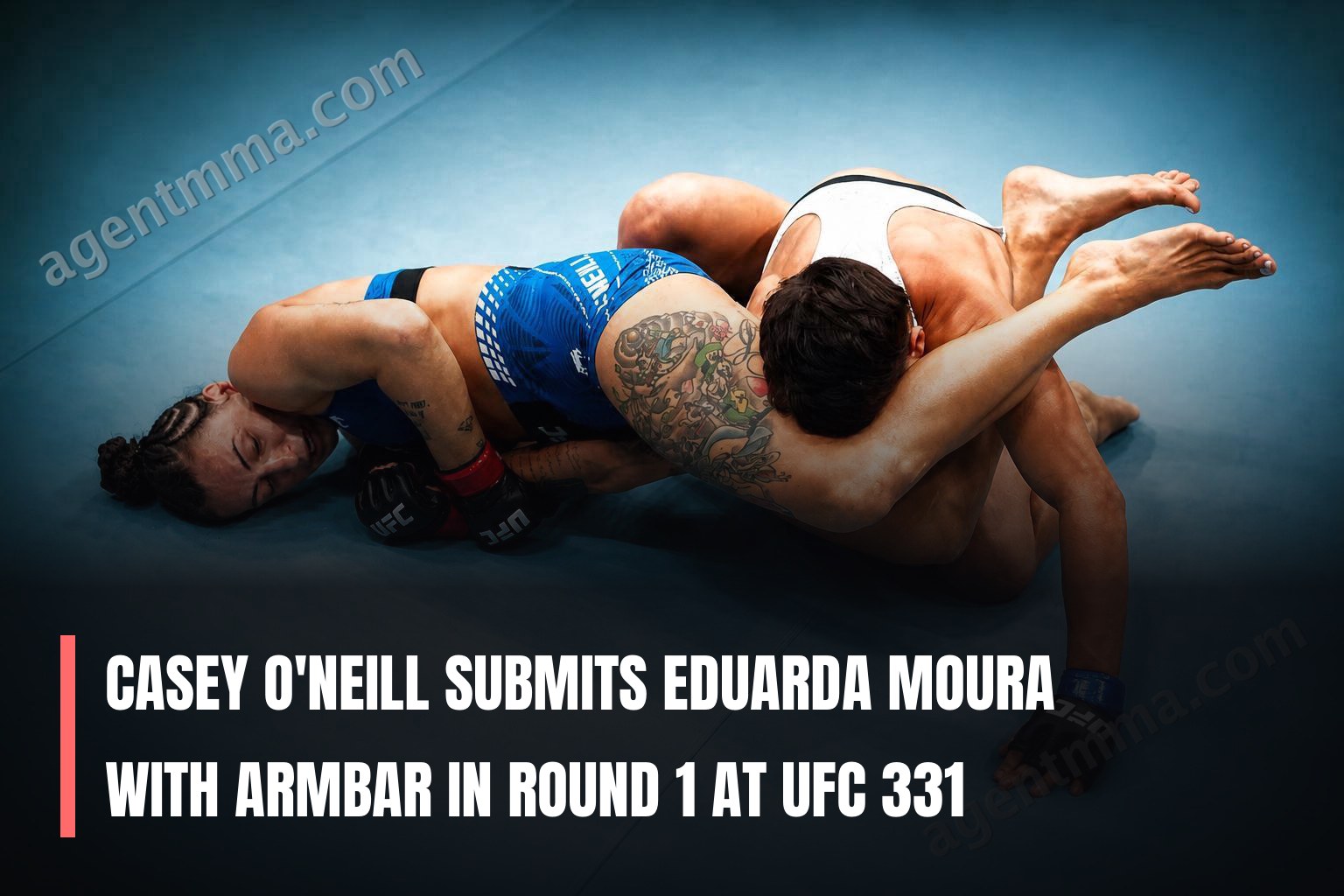 Casey O'Neill Submits Eduarda Moura with Armbar in Round 1 at UFC 331