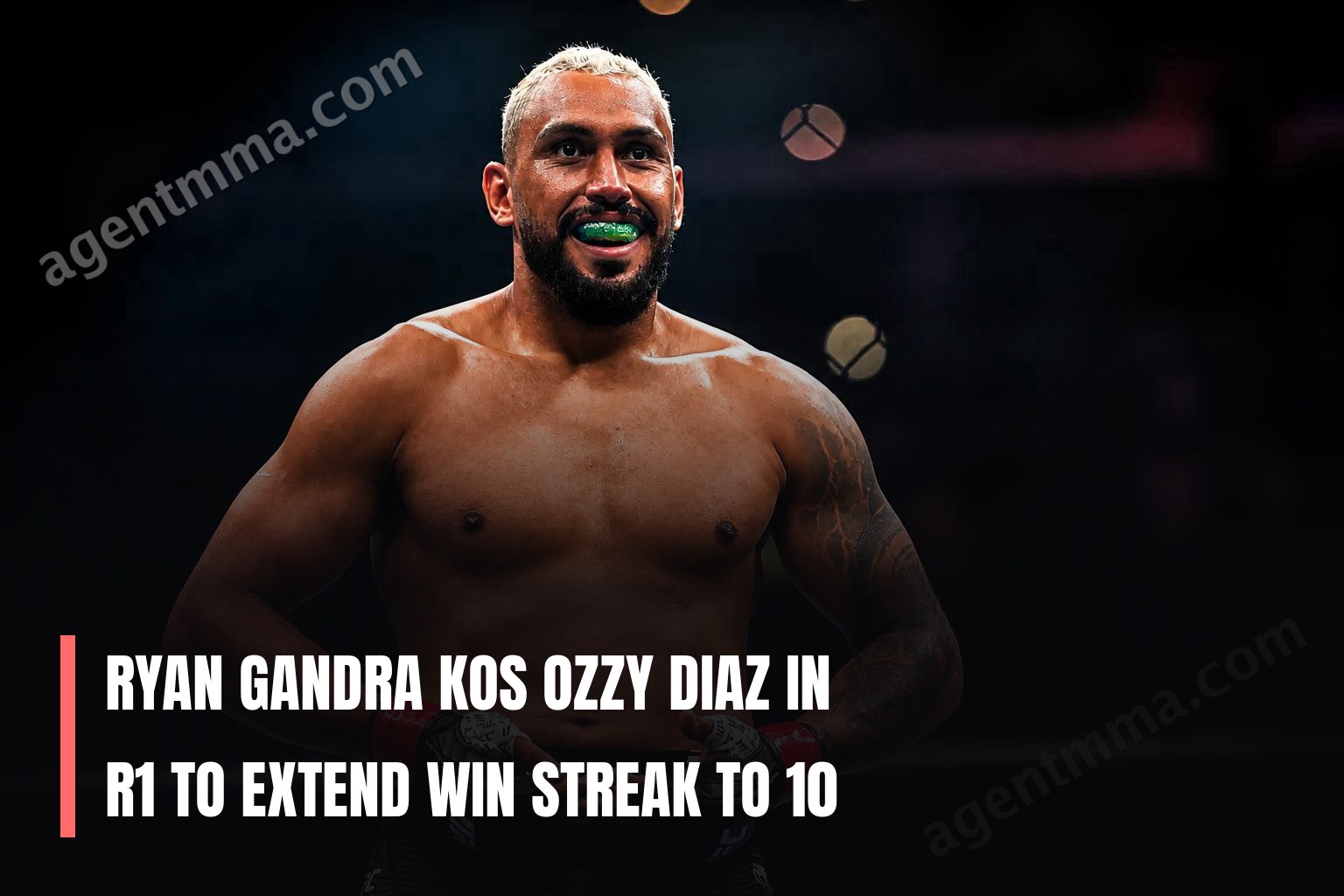 Ryan Gandra nocauteia Ozzy Diaz no R1 e estende sequência de vitórias para 10