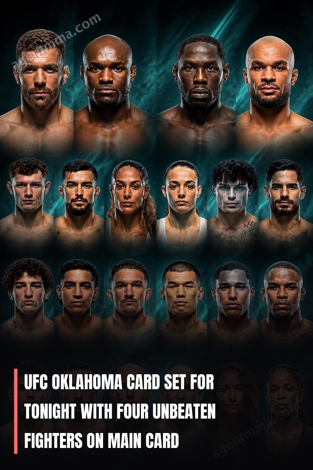 Tarjeta de UFC Oklahoma programada para esta noche con cuatro peleadores invictos en la cartelera principal