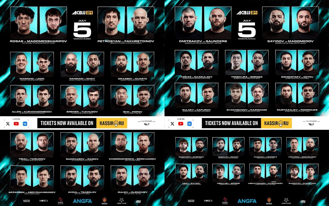 ACBJJ 21 Grappling Tournament Set for Moscow Today