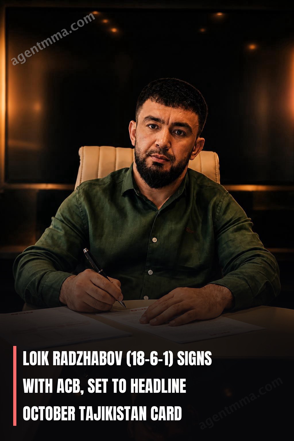 Loik Radzhabov (18-6-1) Signs with ACB, Set to Headline October Tajikistan Card