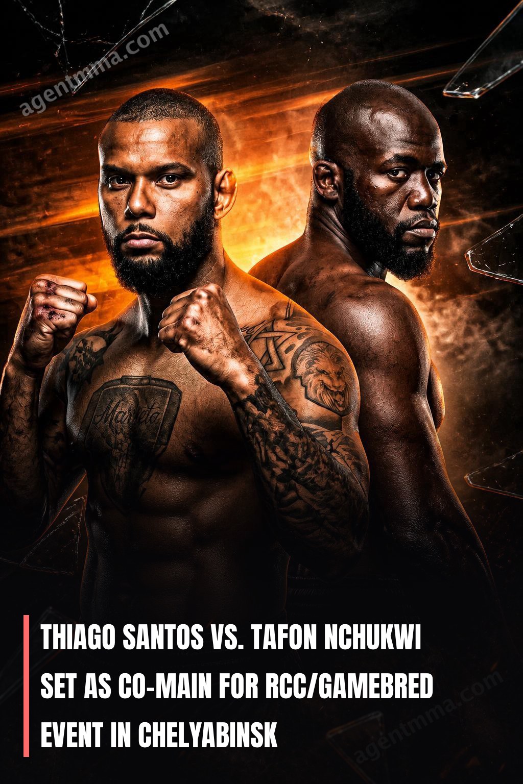 Thiago Santos vs. Tafon Nchukwi Set as Co-Main for RCC/Gamebred Event in Chelyabinsk