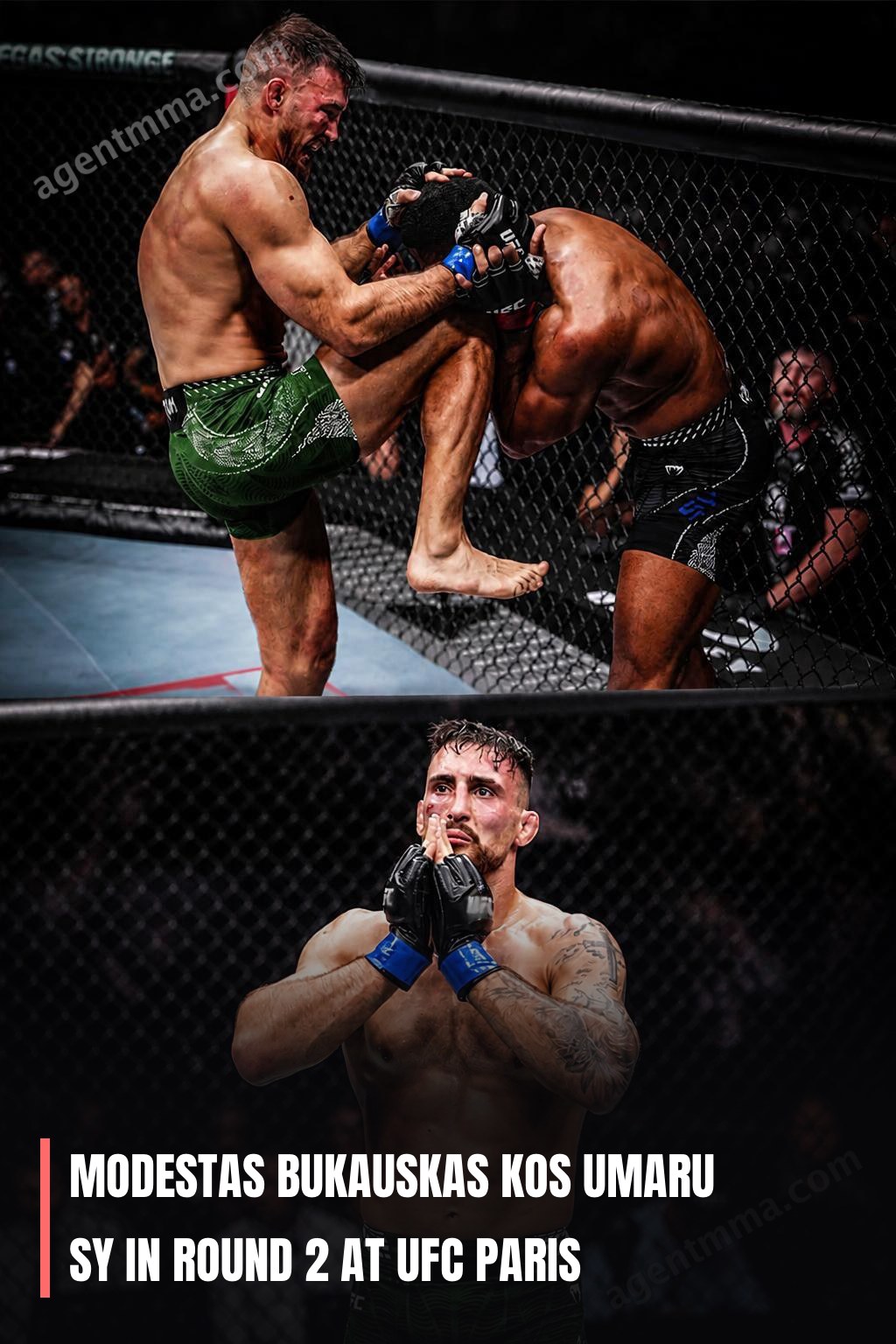 Modestas Bukauskas KOs Umaru Sy in Round 2 at UFC Paris