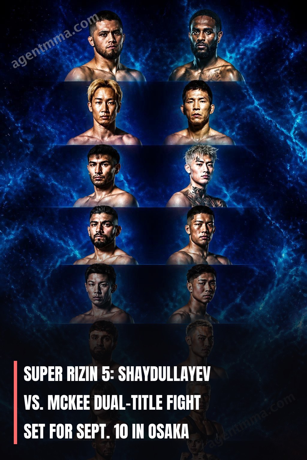 Super RIZIN 5: Shaydullayev vs. McKee Dual-Title Fight Set for Sept. 10 in Osaka