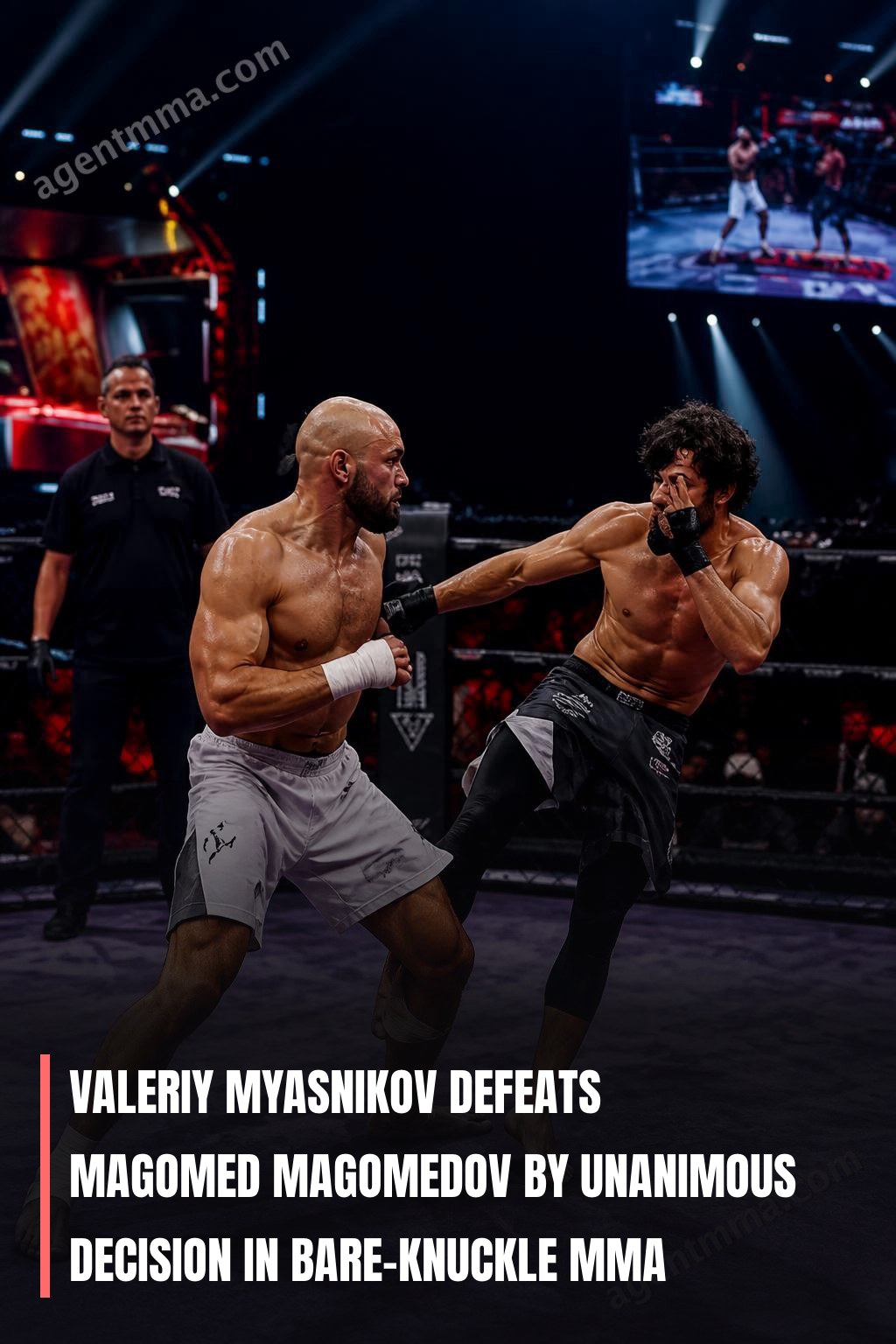 Valeriy Myasnikov derrota a Magomed Magomedov por decisión unánime en MMA de puños desnudos