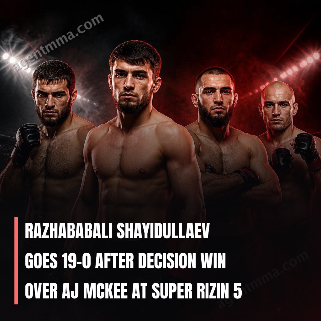 Razhababali Shayidullaev Goes 19-0 After Decision Win Over AJ McKee at Super Rizin 5
