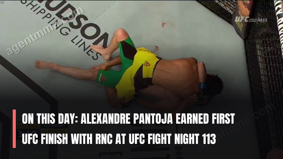 On This Day: Alexandre Pantoja Earned First UFC Finish With RNC at UFC Fight Night 113
