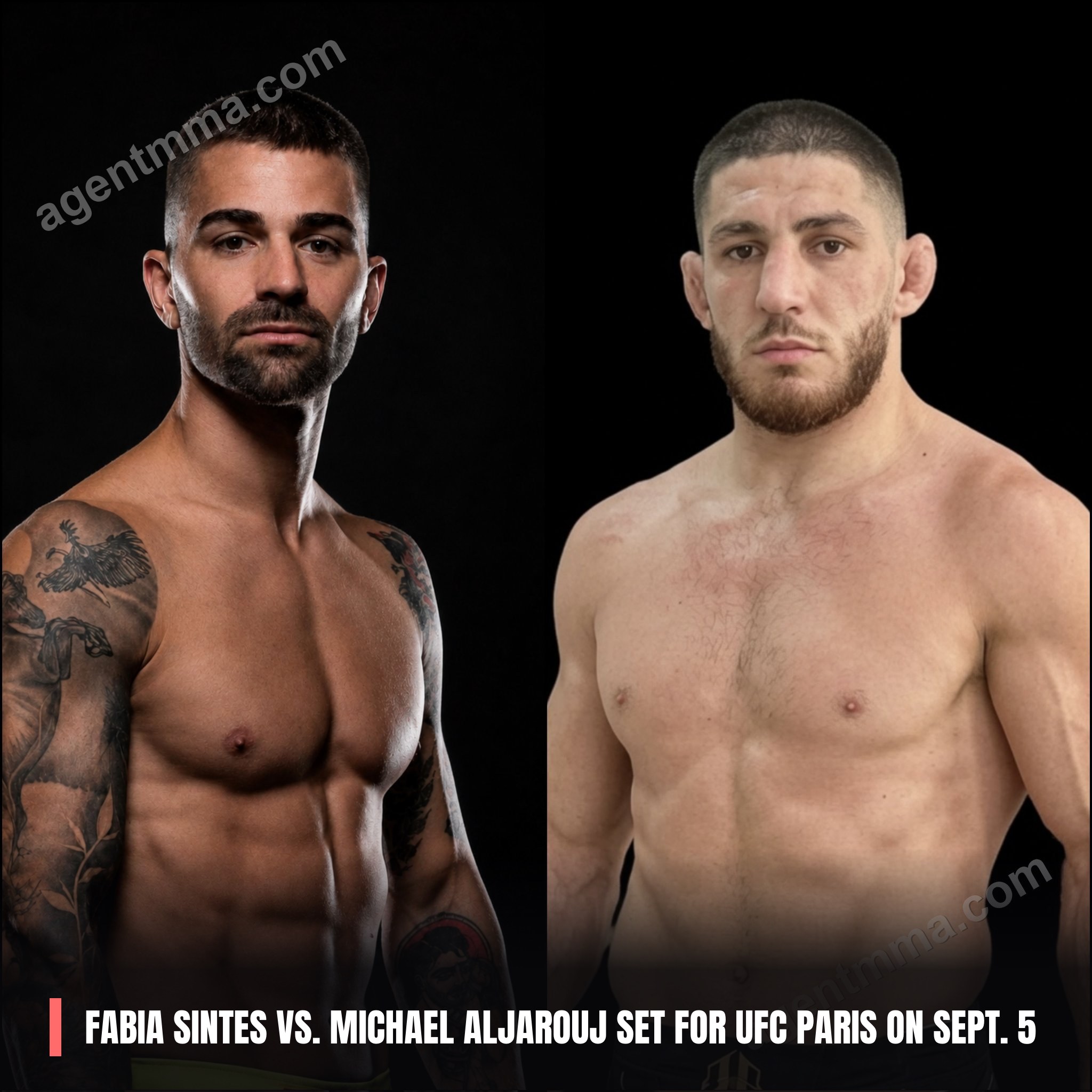 Фабиа Синтес және Майкл Альджаруж UFC Paris қарсасына 5 қыркүйекте ойынға қойылды