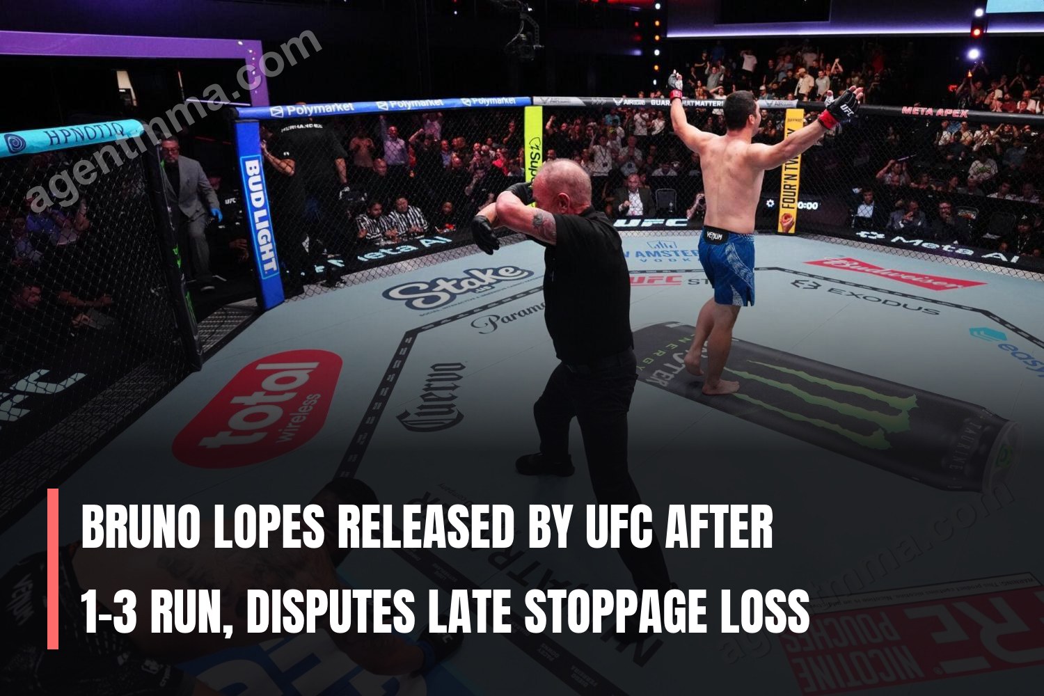 Bruno Lopes Released by UFC After 1-3 Run, Disputes Late Stoppage Loss