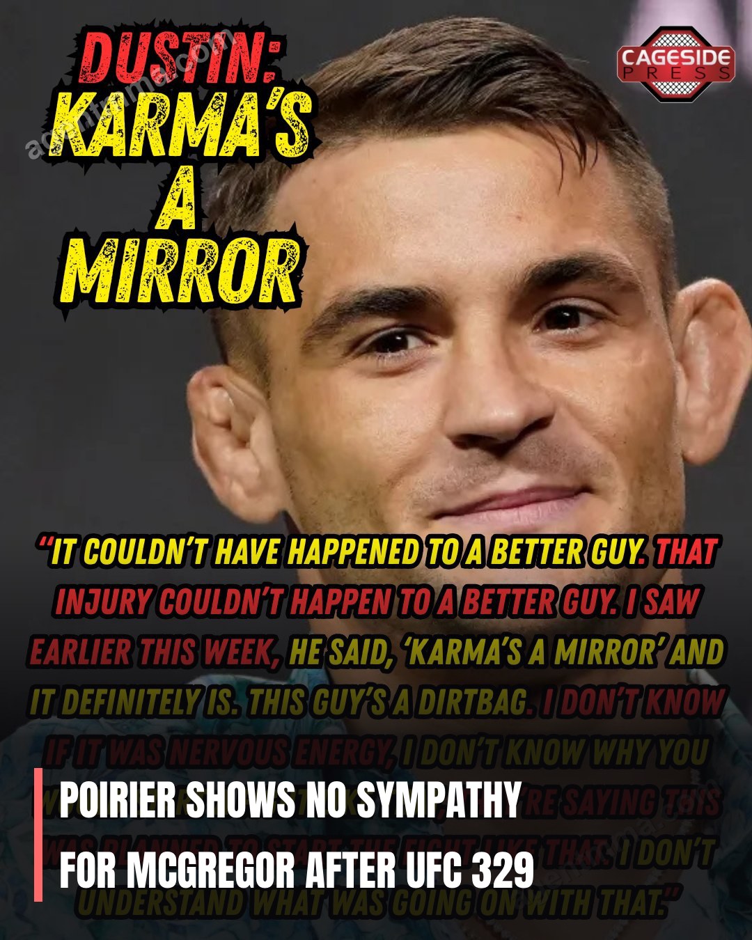 Poirier Shows No Sympathy for McGregor After UFC 329