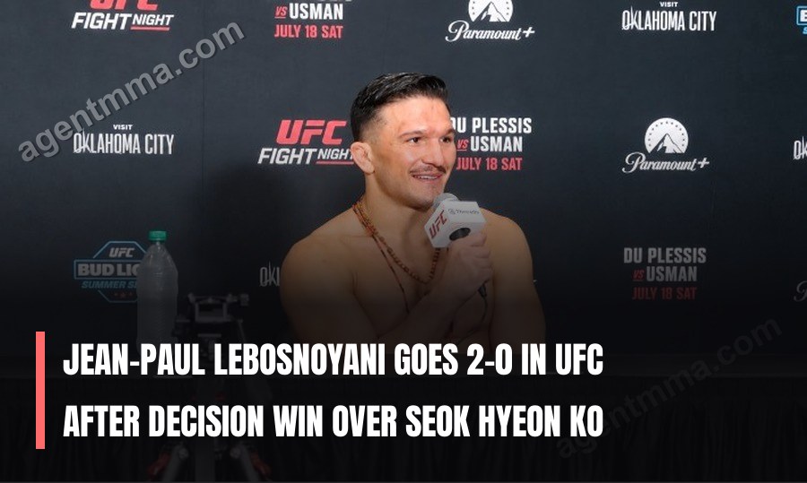 Jean-Paul Lebosnoyani Llega a 2-0 en UFC Tras Victoria por Decisión Sobre Seok Hyeon Ko