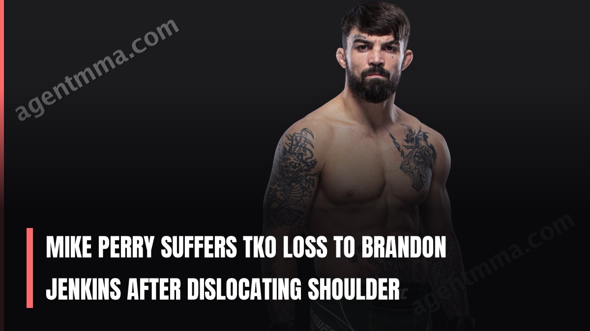 Mike Perry subit une défaite par TKO contre Brandon Jenkins après une luxation de l'épaule