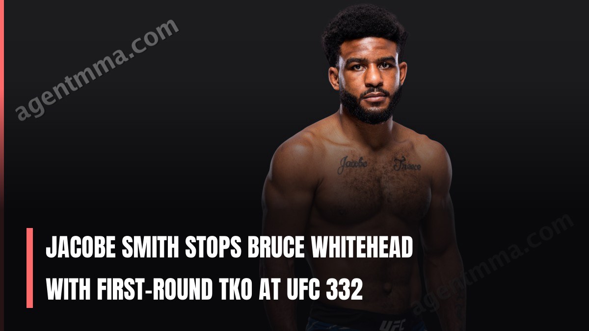 Jacobe Smith stops Bruce Whitehead with first-round TKO at UFC 332