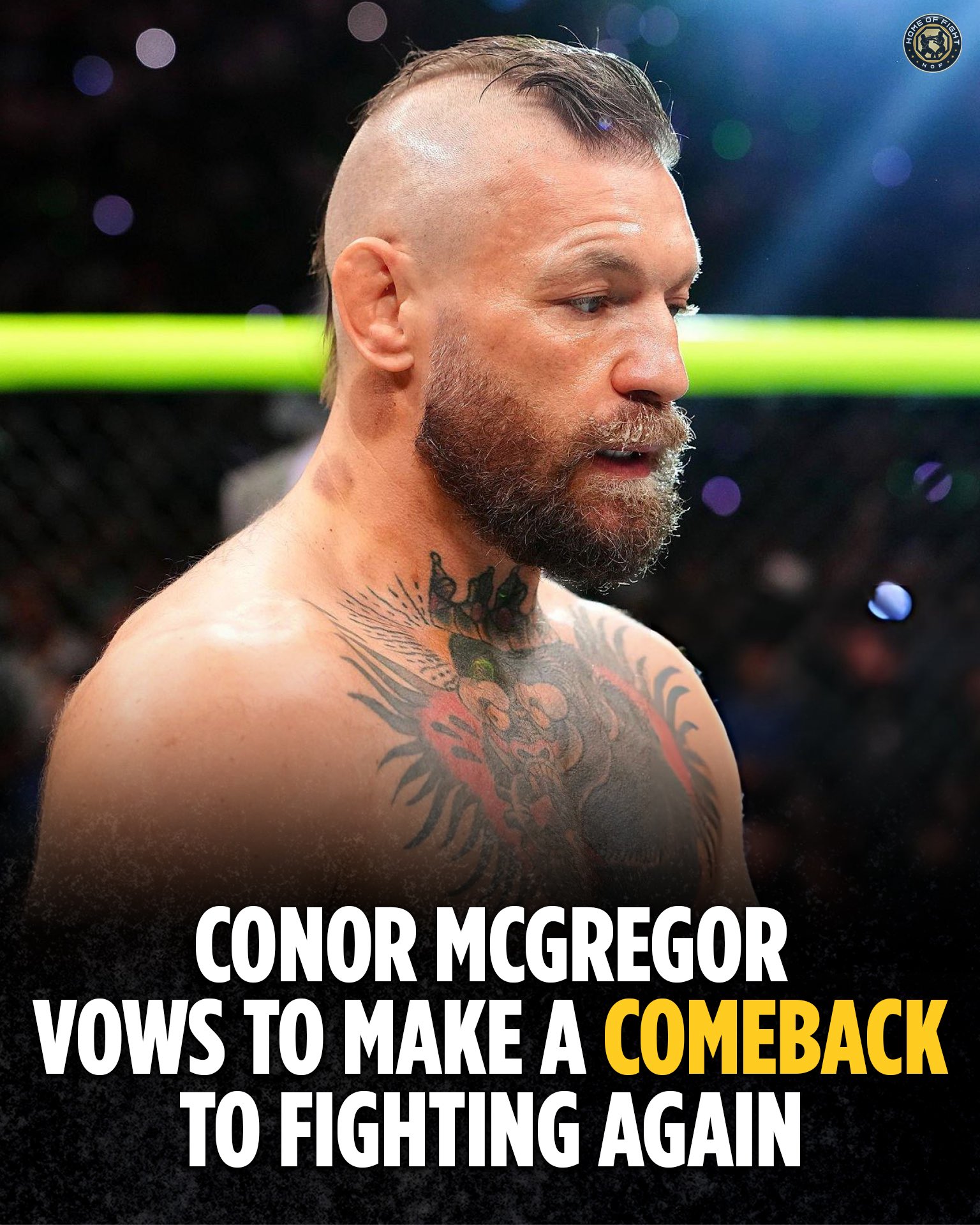 McGregor vows comeback after suffering leg injury loss to Holloway