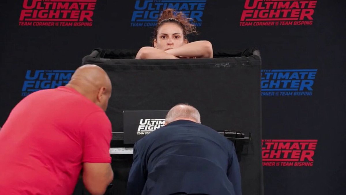 Michael Bisping shaves head after his TUF fighter Natália Alves misses weight