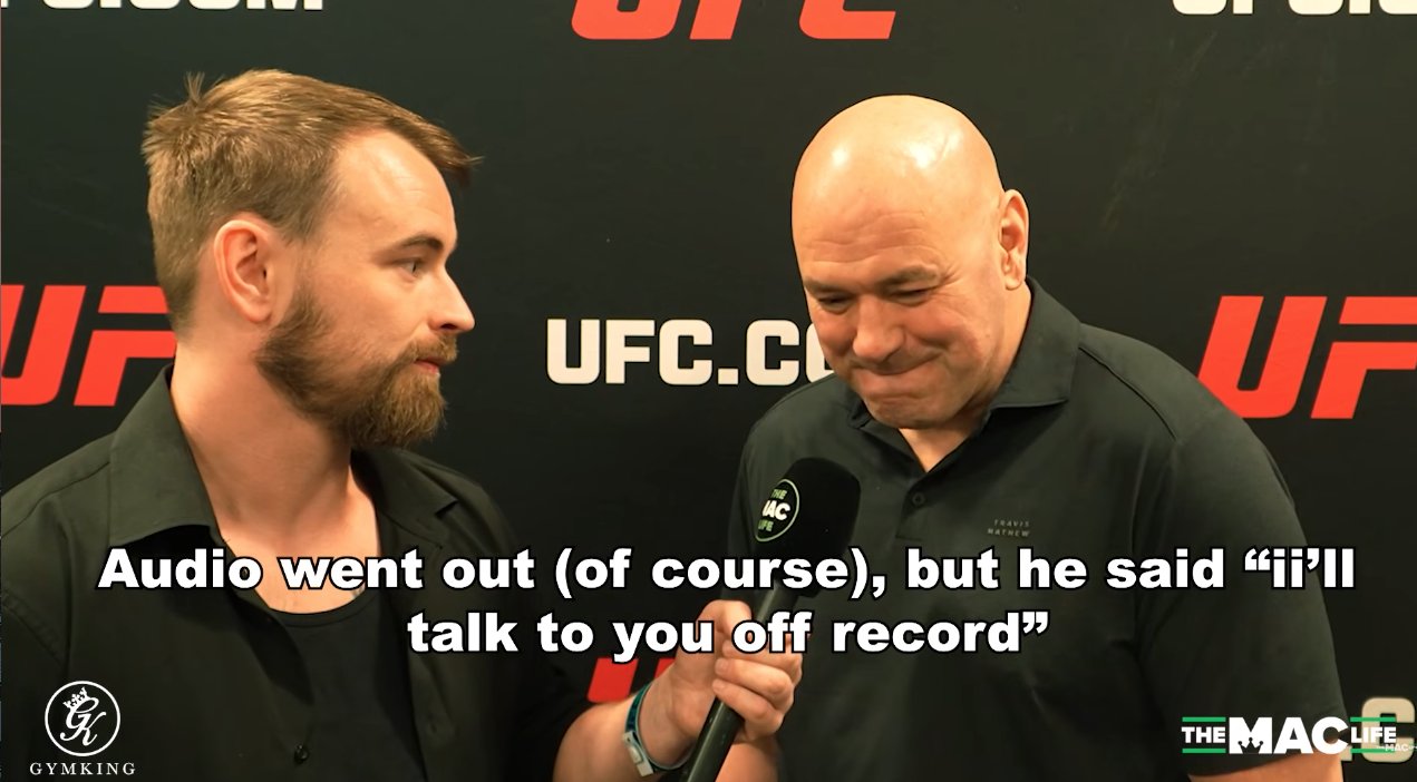 Dana White requests off-the-record exchange when asked about Tyson Fury vs. Anthony Joshua
