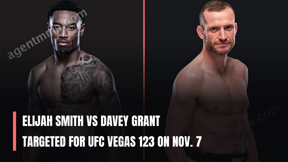 Elijah Smith vs Davey Grant Targeted for UFC Vegas 123 on Nov. 7