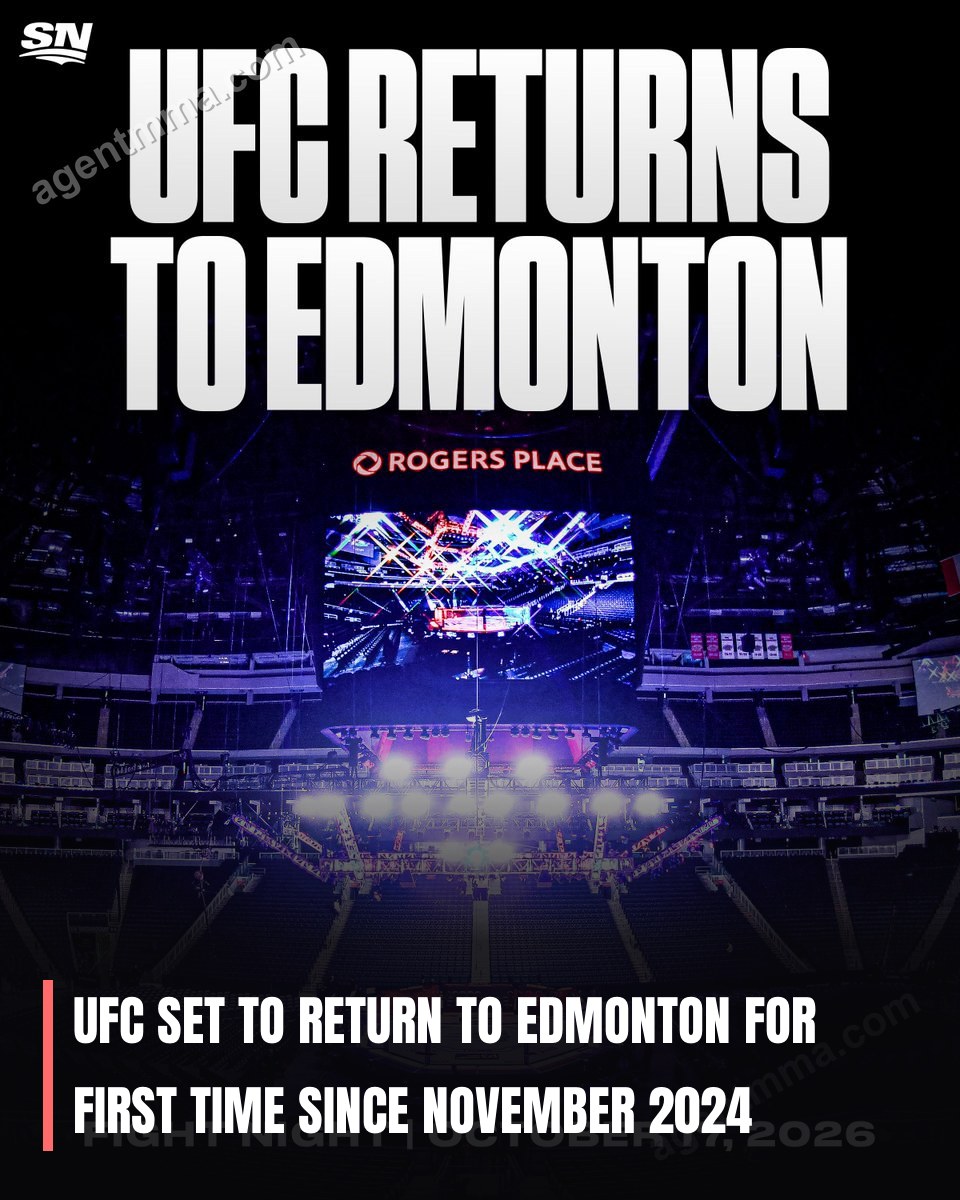 UFC retorna a Edmonton pela primeira vez desde novembro de 2024