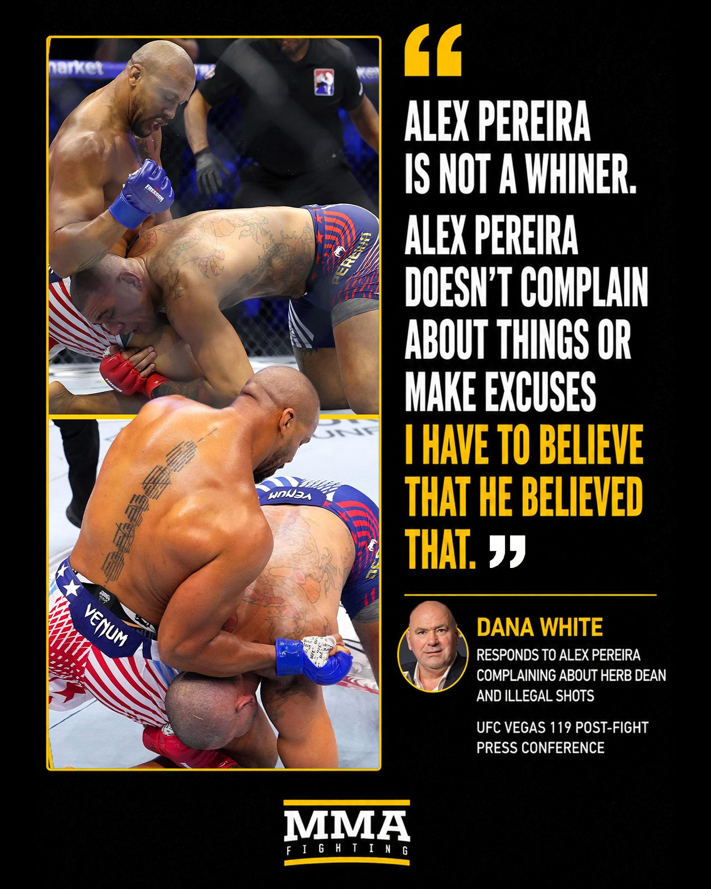Dana White Defends Alex Pereira Following UFC White House Event