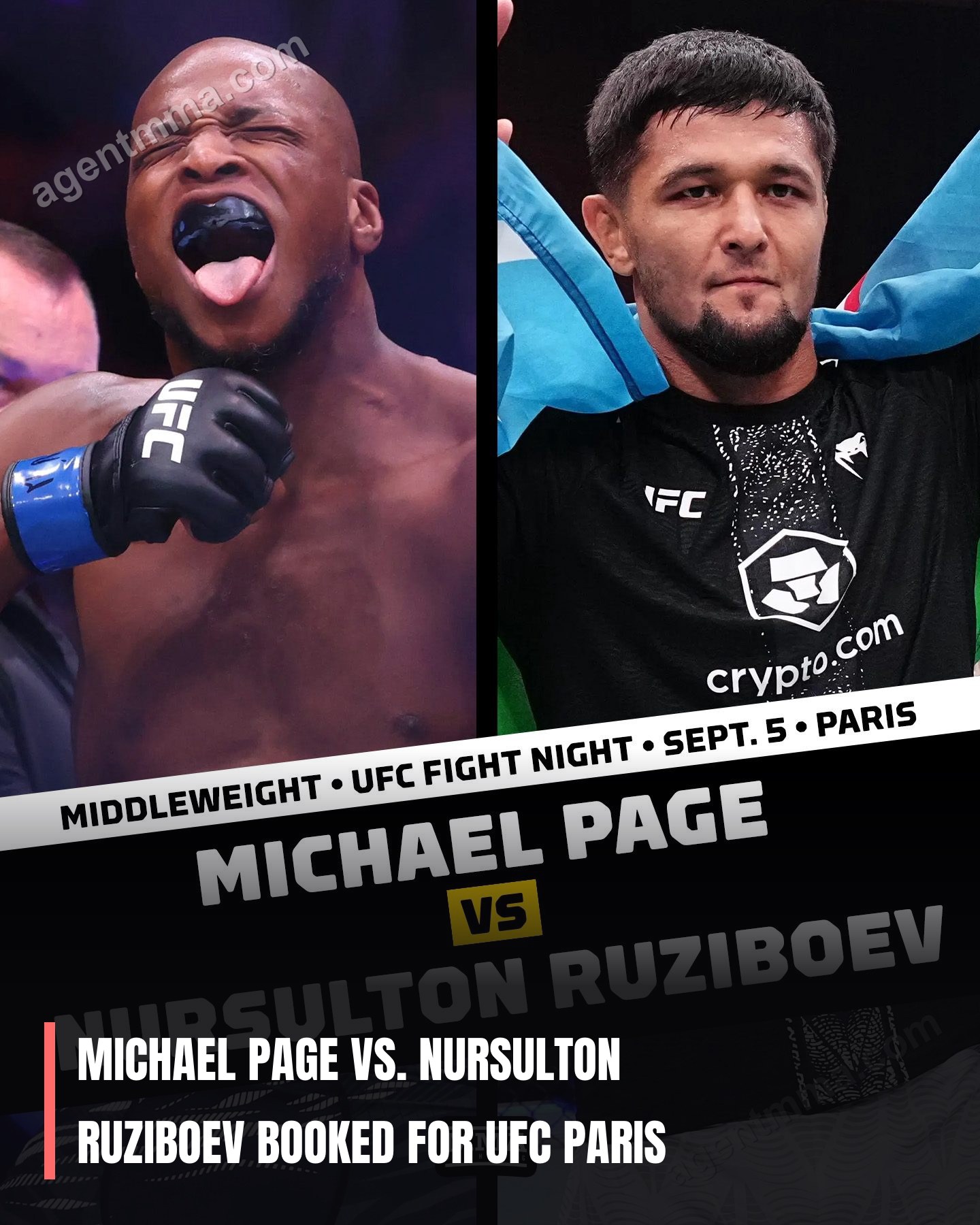 Майкл Пейдж против Нурсултана Рузибоева объявлены для UFC Paris
