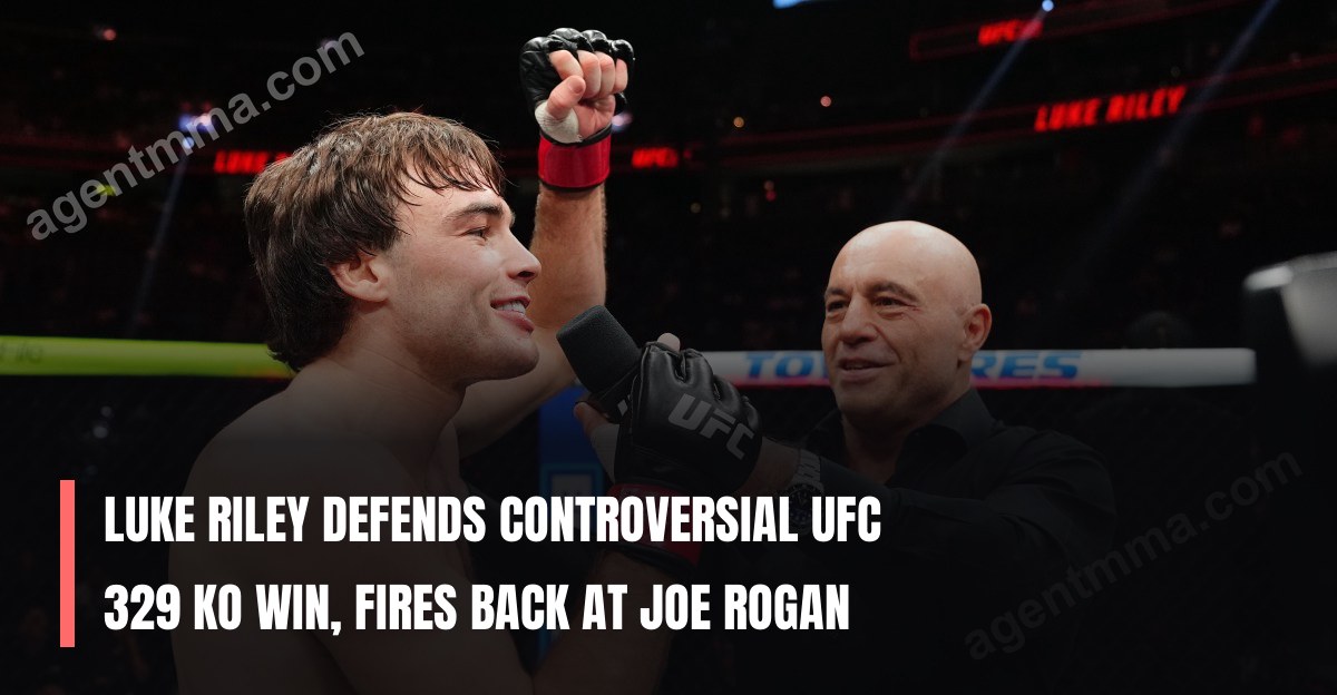 Luke Riley defiende su controvertida victoria por KO en UFC 329, responde a Joe Rogan
