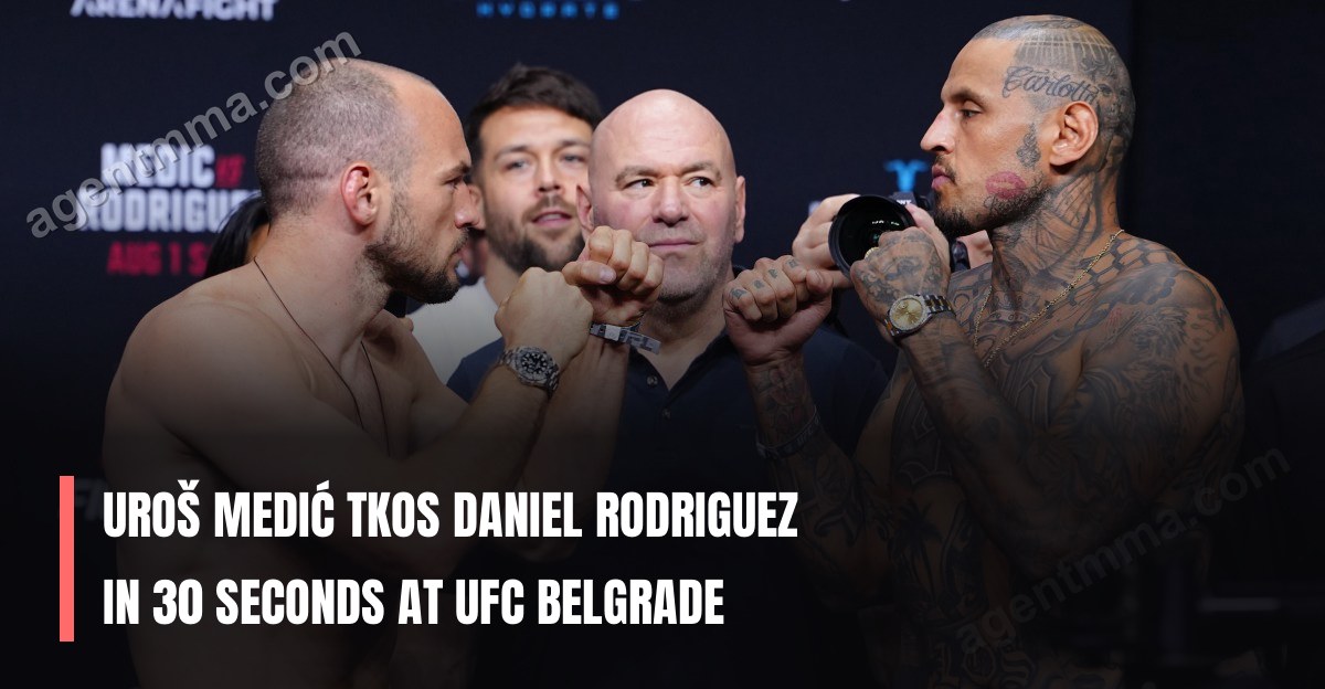 Uroš Medić TKOs Daniel Rodriguez in 30 Seconds at UFC Belgrade