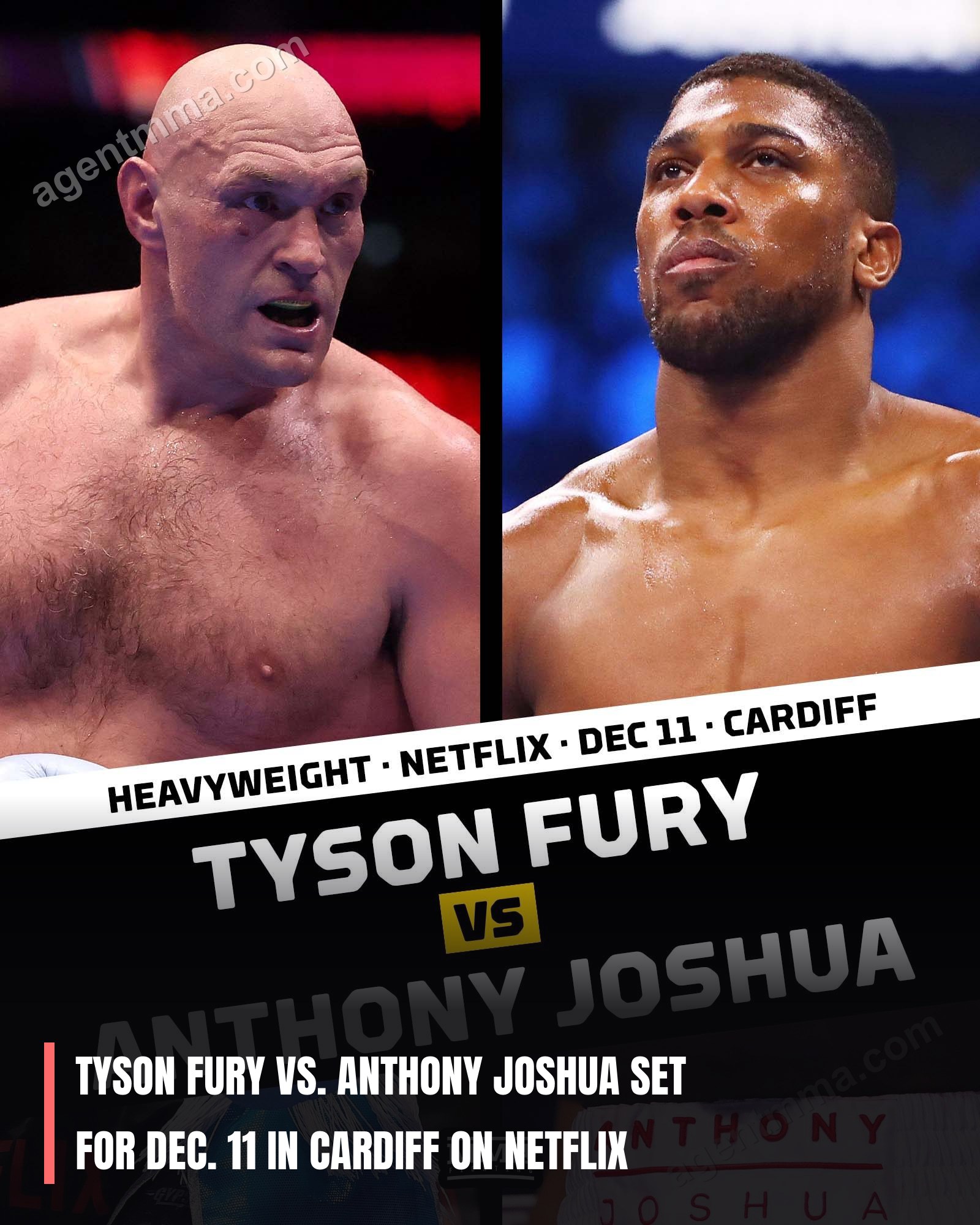 Tyson Fury vs. Anthony Joshua Set for Dec. 11 in Cardiff on Netflix